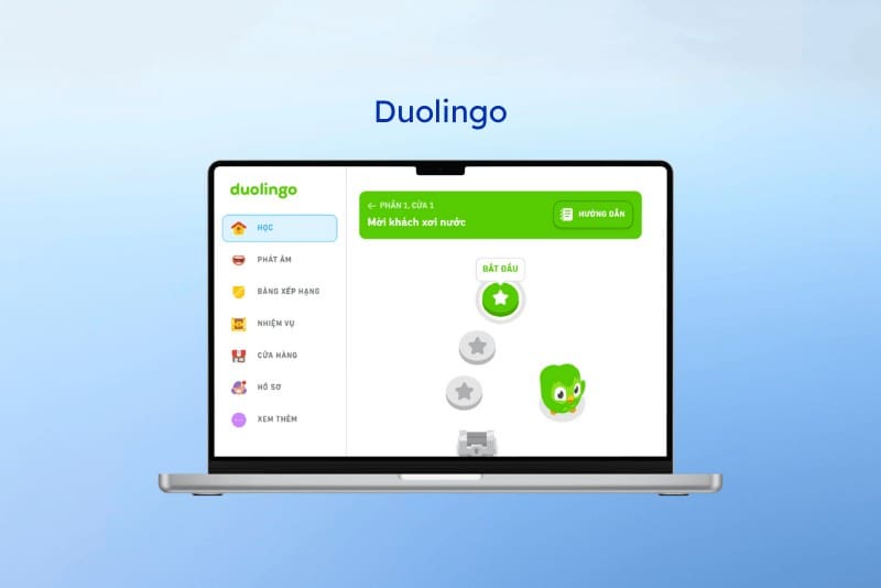 Học tiếng Anh mất gốc miễn phí với website Duolingo