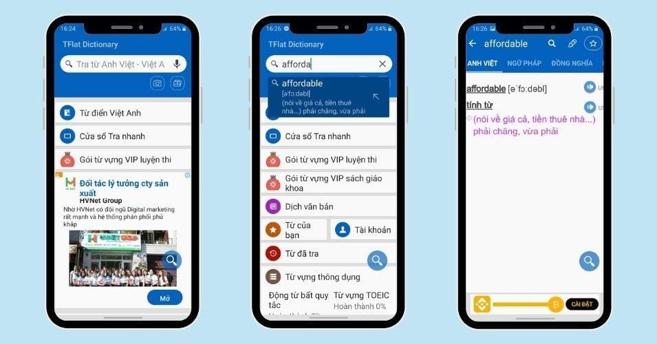 TFlat - App tự học tiếng Anh cho người mới bắt đầu