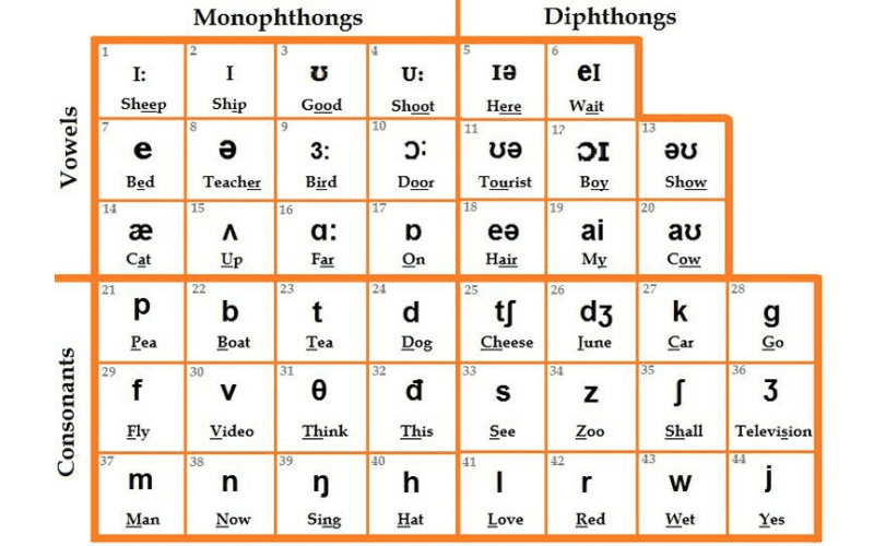 Bảng phiên âm IPA - giúp cải thiện phát âm trong giai đoạn đầu của lộ trình học tiếng Anh trong 6 tháng